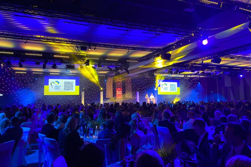 Funds for TTG's Ukraine Crisis Appeal, with all proceeds donated to the British Red Cross, were raised during the evening
