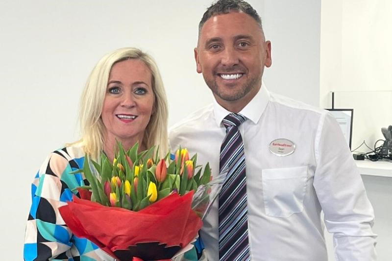 (From left) Nicki Tempest-Mitchell, Barrhead Travel's sales and marketing director and store manager Sean Buckley
