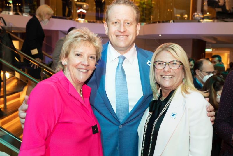 Rzymowska alongside Celebrity president Lisa Lutoff-Perlo and Royal Caribbean Group chief Jason Liberty