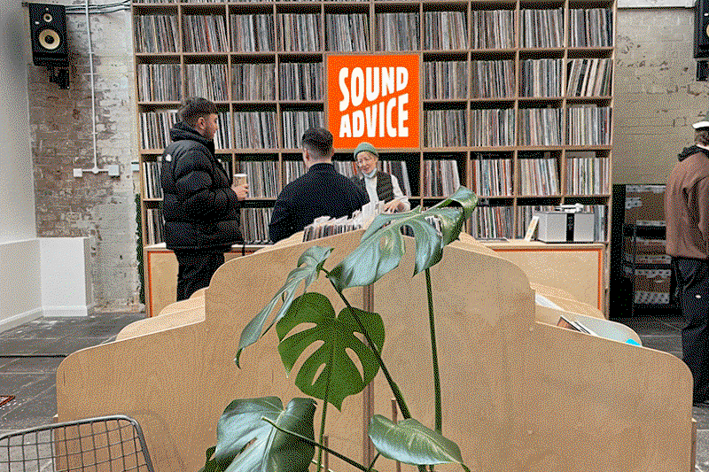 Sound Advice record shop, part of the new Banana Block project