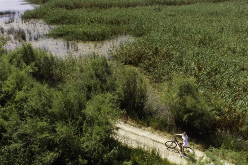 Guests can use the resort's e-bikes to access different cycling trails