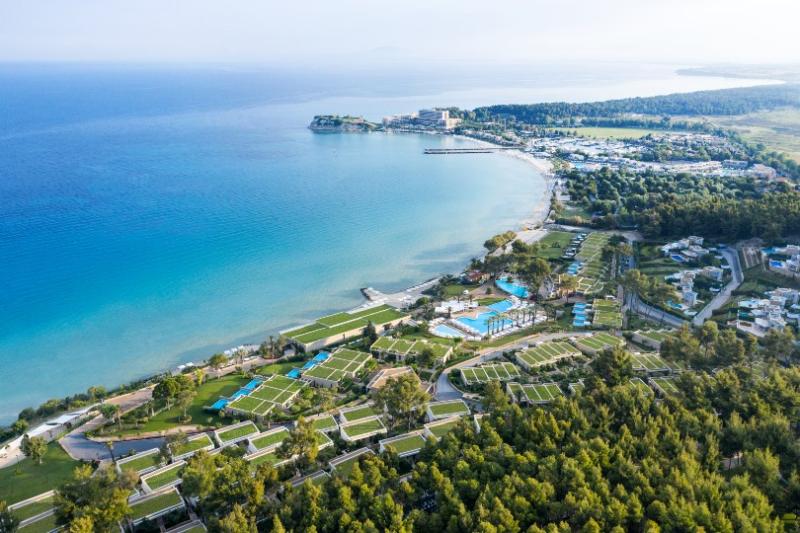 There are multiple accommodation options within the low-rise Sani holiday village