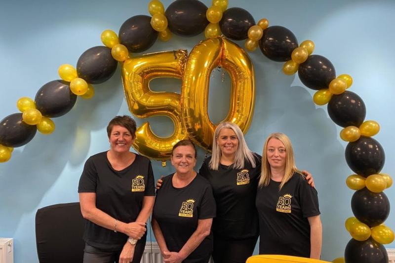 Stewart Travel's Prestwick team Donna Bicker, Elaine Newell, Lyndsay Grieve and Erin Hainan