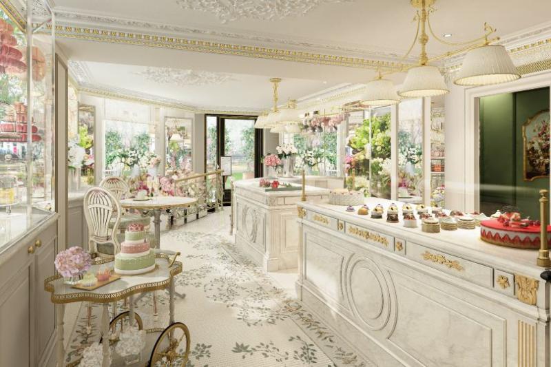 The Cake & Flowers boutique, designed by Pierre-Yves Rochon