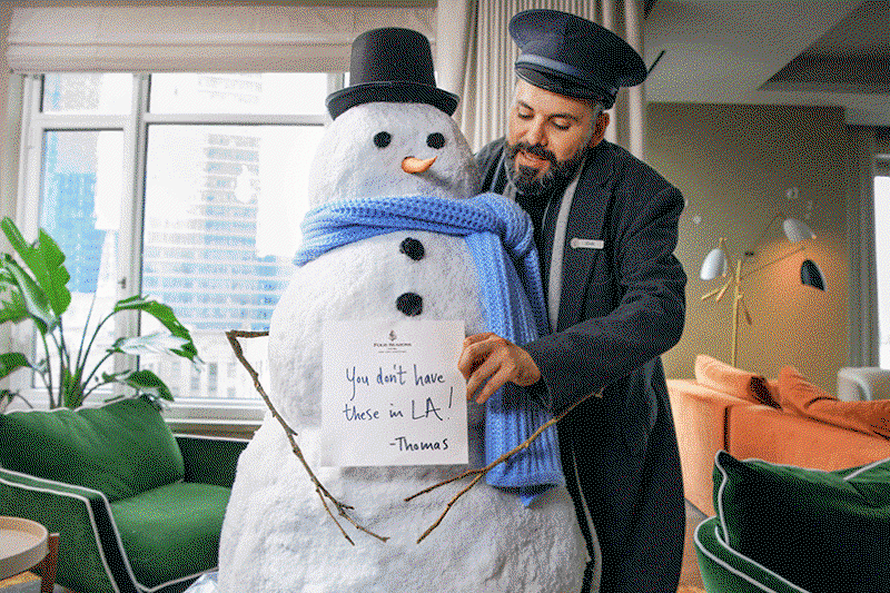 The campaign is based on true acts staff have done for guests