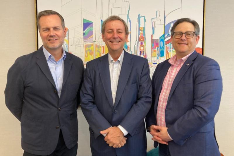 L-R: Fred Dixon, New York & Company; William C Pate, Atlanta Convention & Visitors Bureau; Adam Burke, Los Angeles Tourism & Convention Board