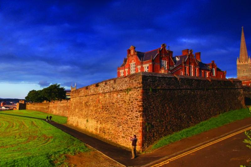 The 17th century city walls. Credit: Tourism Northern Ireland