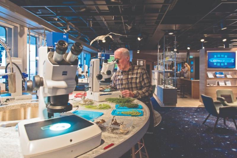 Citizen Science projects are for all guests, who can use the onboard Science Center. Credit: Agurtxane Concellon