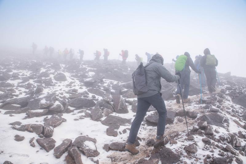Industry figures battled snow, altitude and -10 degree temperatures, as they climbed the Moroccan mountain last week