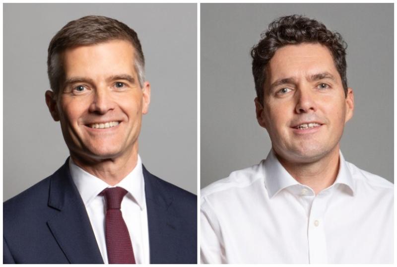 Transport secretary Mark Harper (left) and transport minister Huw Merriman (right) (Credit: parliament.uk)