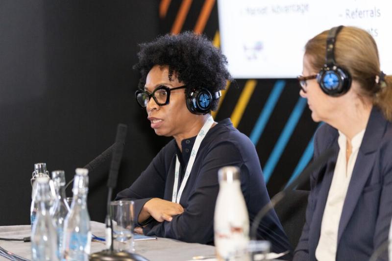 Abta's Carol Rose addressed WTM London delegates as part of a sustainability panel (Credit: WTM London)