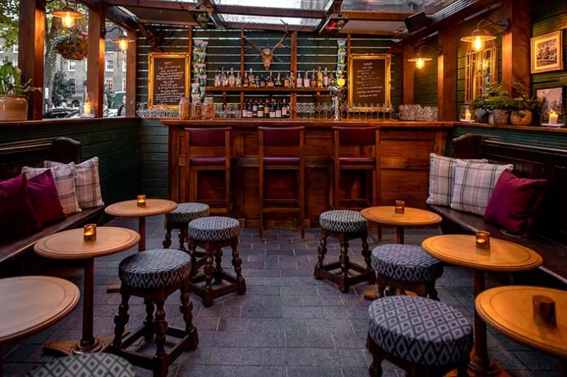 The country-inspired interior of The Bishop at The Berkeley