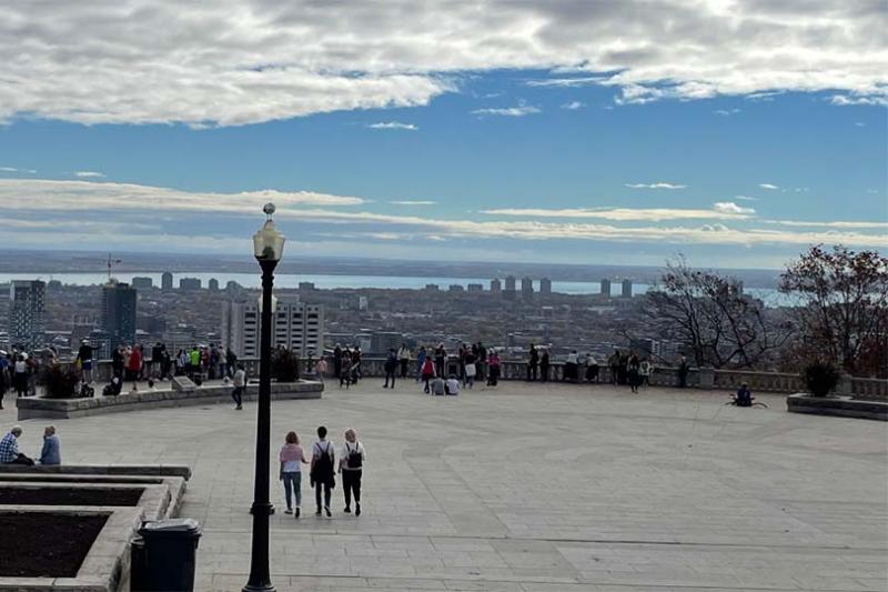 Suzanne savoured the views across Montreal