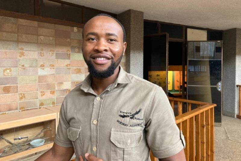 Mark Ali Moyo, volunteer at Bulawayo's Natural History Museum 