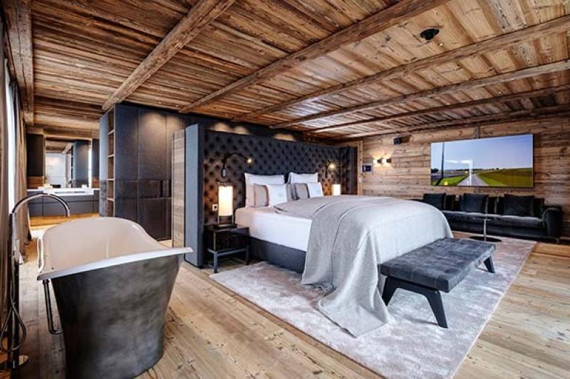 Dogs can relax alongside their owners in one of the property's suites