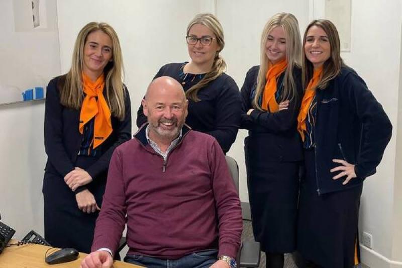 Hays North West managing director Don Bircham with the team at Hays NW's Huyton branch