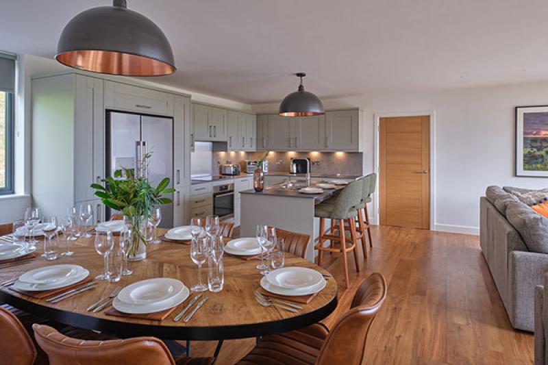 Lodges sleep up to eight people