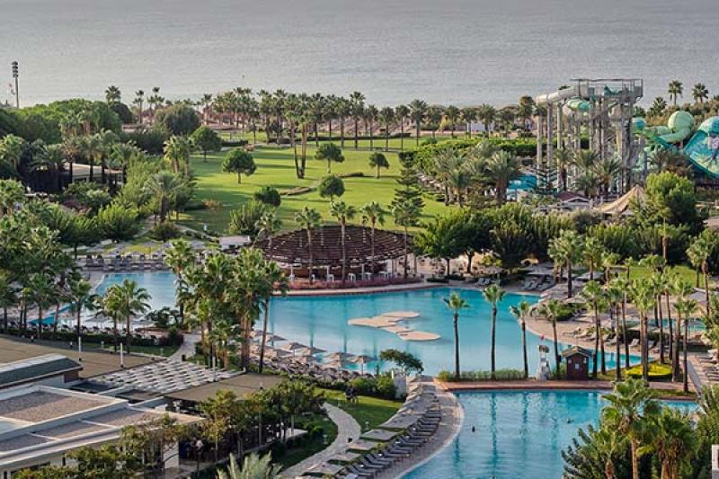 The aquapark at the Lara Barut Collection. The property is one of the first green energy certified hotels in the region
