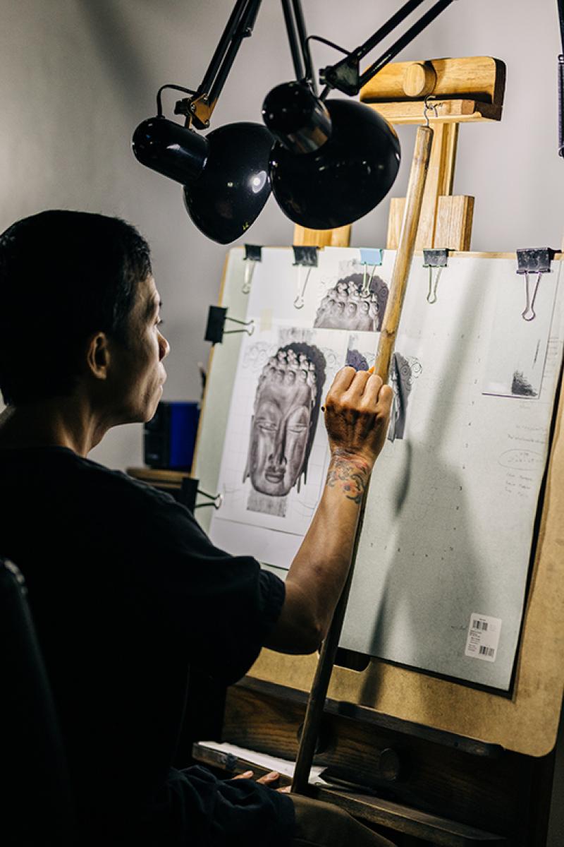 A student at work at the Ani Art Academy