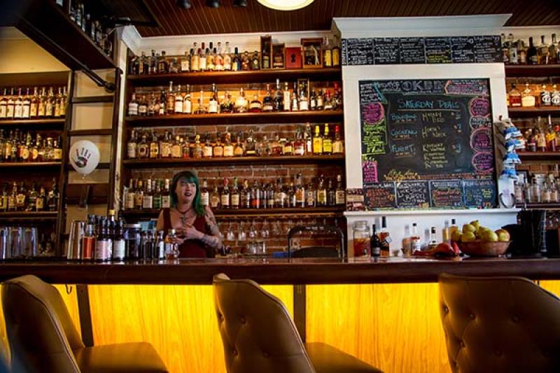 Enjoy a craft cocktail at the Old Kentucky Bourbon Bar in Mainstrasse, Northern Kentucky