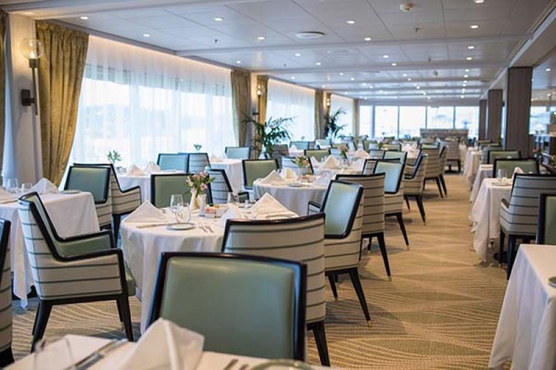 La Veranda restaurant on Seven Seas Mariner, which is a favourite of Pollard's customers. Credit: Regent Seven Seas Cruises