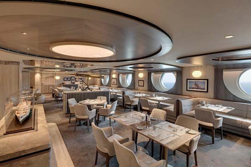 Explora I's Med Yacht Club is one of six restaurants onboard
