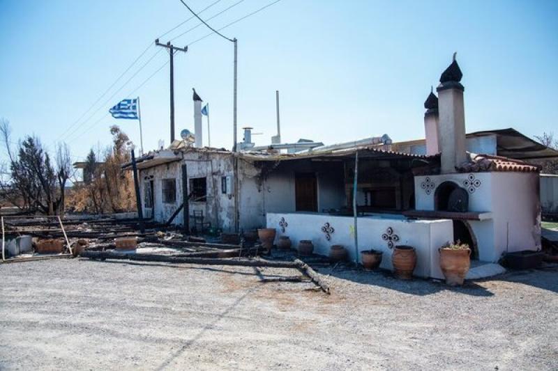 The aftermath of the fires on Rhodes in August 2023 (Credit: Gary Noakes)