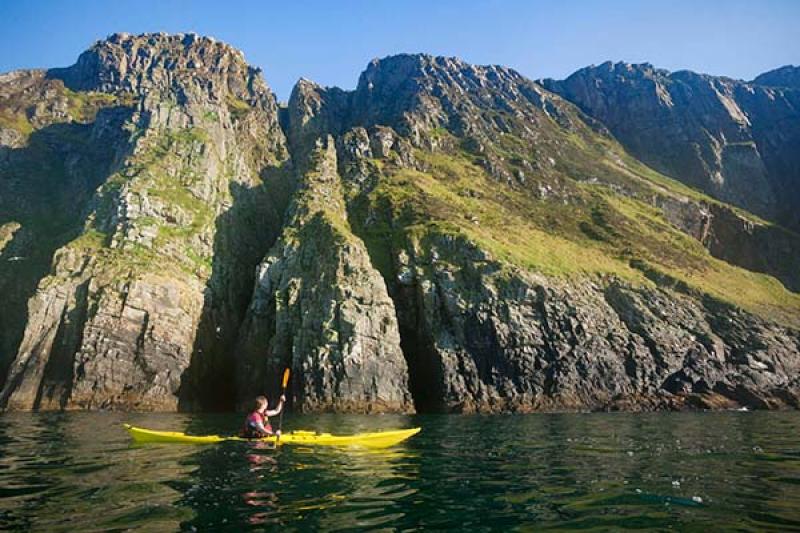 Gain a new perspective on local landscapes by sea kayaking in County Donegal. Credit: Gareth McCormack