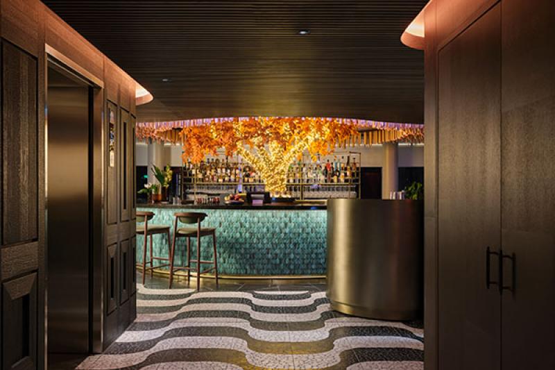 The entrance to Sushisamba