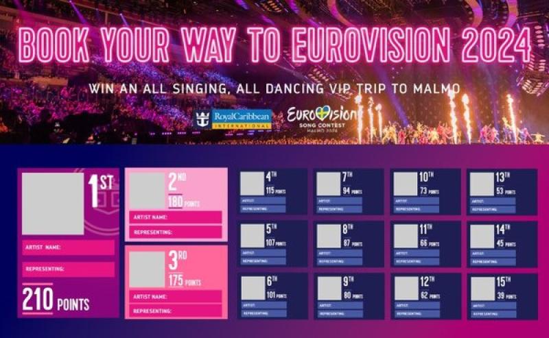 Royal Caribbean to host nearly 40 agents at Eurovision this May