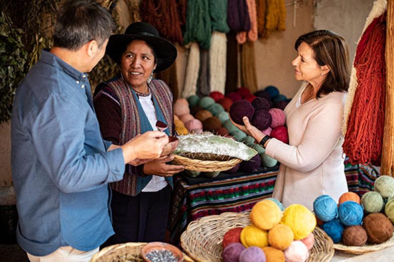 TTC Tour Brands feature responsible itineraries such as a visit to a centre for traditional textiles in Cusco, Peru