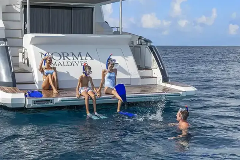 Families can explore on the resort's yacht, Norma