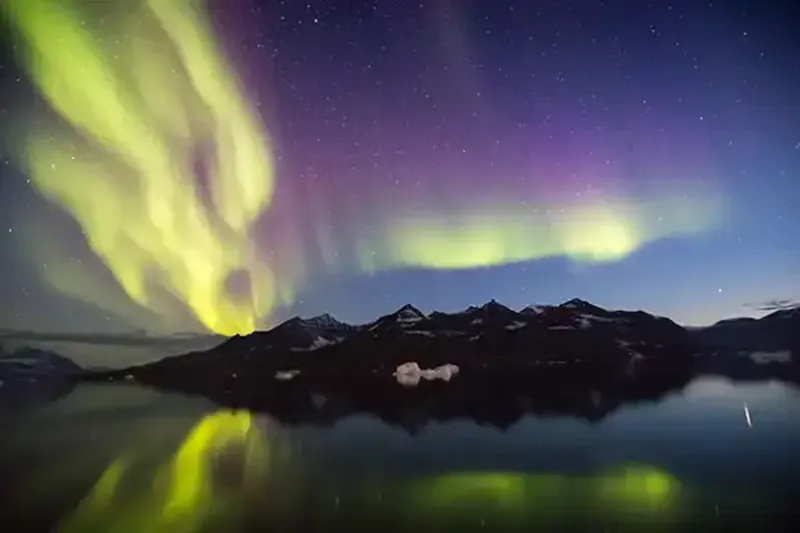 The Northern Lights in East Greenland. Credit: Acacia Johnson 