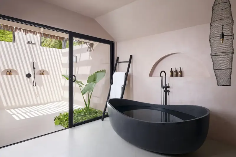 Beach Pool Villas boast open air showers 