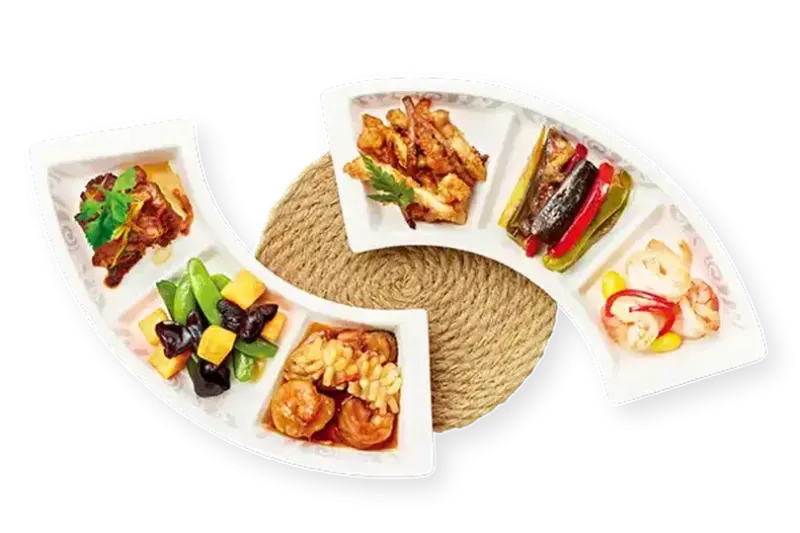 A selection of some of the delicious dishes served in Hainan Airlines' business class cabin