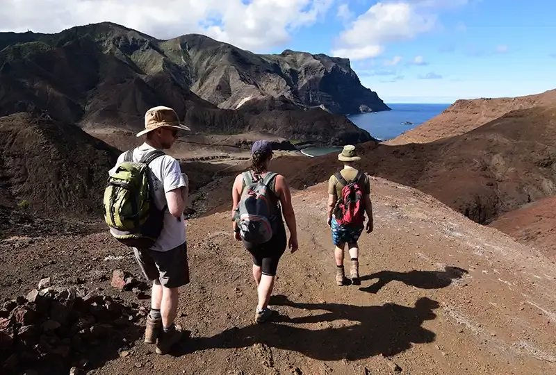 A hike across St Helena's stark exterior. Credit: Ed Thorpe
