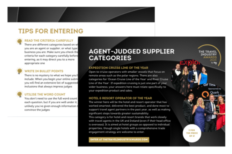 Download the Travel Industry Awards entry pack