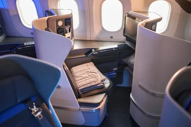 Air Europa's spacious business class 