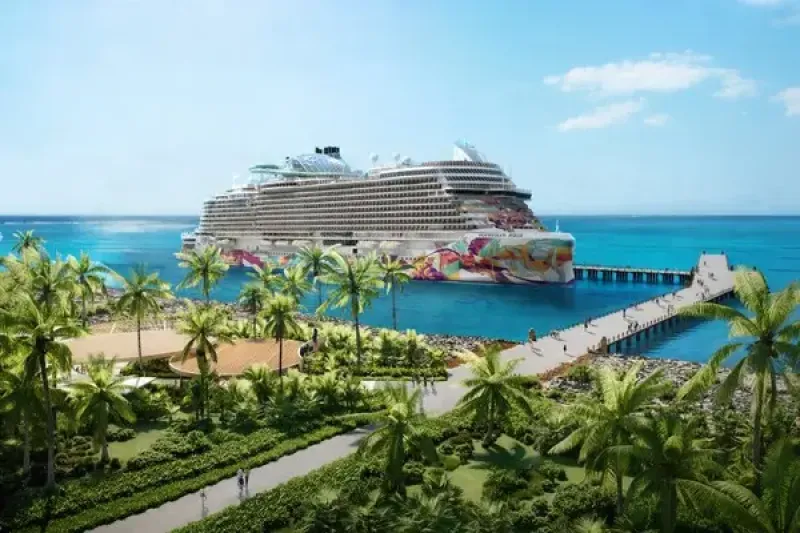 NCL reveals private island upgrade as Norwegian Aqua is christened