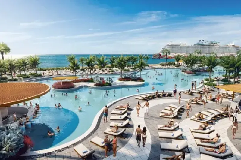 NCL reveals private island upgrade as Norwegian Aqua is christened