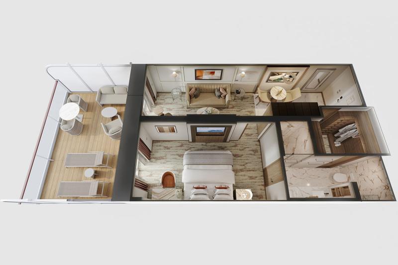 The Horizon Penthouse Suites offer oversized balconies 