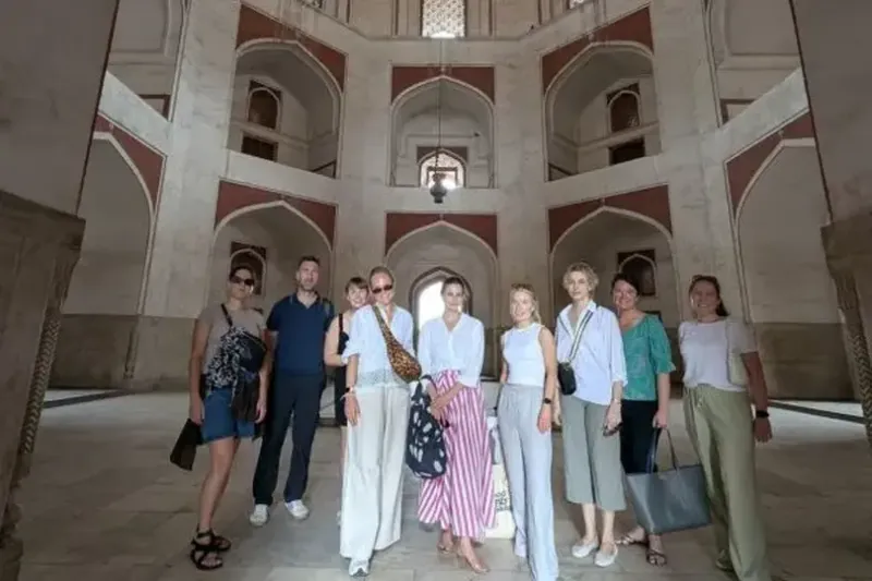 Humayun’s Tomb was built in memory of the Mughal emperor Mirza Nasir al-Din Muhammad by his wife 