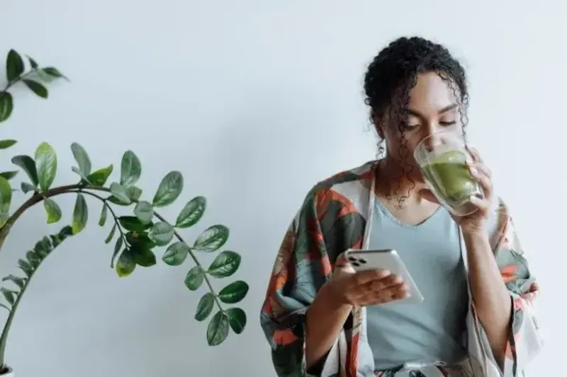Woman using phone