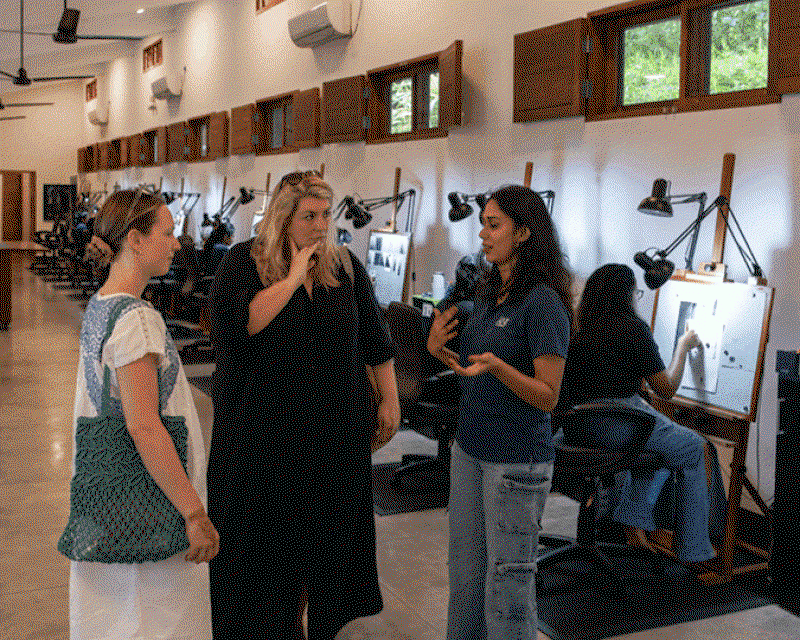 Maudie and Olivia at ANI Art Academies Sri Lanka