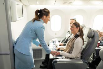 Passengers onboard a Norse aircraft