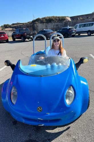 Maddie at Fort Pickens in Pensacola, Florida