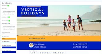 Vertical Systems' Quote Builder can be personalised with elements including imagery and agent logos