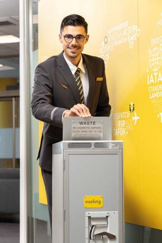 Vueling has an onboard waste segregation system