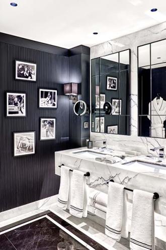 A stylish monochrome bathroom 