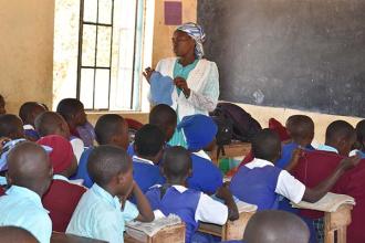 ...and received lessons on menstrual hygiene, including making reusable pads